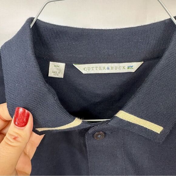 Cutter And Buck, M Mens short sleeve shirt, Navy Blue, Cessna Citation - Picture 4 of 10